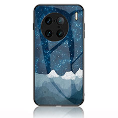 Funda Bumper Silicona Gel Espejo Patron de Moda Carcasa LS1 para Vivo X90 Pro+ Plus 5G Azul