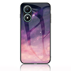 Funda Bumper Silicona Gel Espejo Patron de Moda Carcasa LS1 para Vivo Y02S Morado