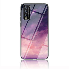 Funda Bumper Silicona Gel Espejo Patron de Moda Carcasa LS1 para Vivo Y11s Morado