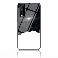 Funda Bumper Silicona Gel Espejo Patron de Moda Carcasa LS1 para Vivo Y12A Negro