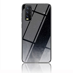 Funda Bumper Silicona Gel Espejo Patron de Moda Carcasa LS1 para Vivo Y12s (2021) Gris