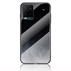 Funda Bumper Silicona Gel Espejo Patron de Moda Carcasa LS1 para Vivo Y21e Gris