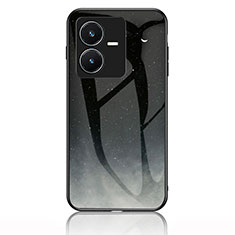 Funda Bumper Silicona Gel Espejo Patron de Moda Carcasa LS1 para Vivo Y22 Gris