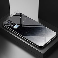 Funda Bumper Silicona Gel Espejo Patron de Moda Carcasa LS1 para Vivo Y53s NFC Gris