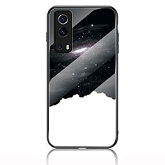 Funda Bumper Silicona Gel Espejo Patron de Moda Carcasa LS1 para Vivo Y72 5G Negro