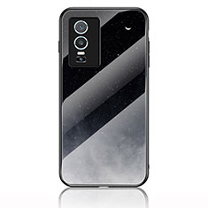 Funda Bumper Silicona Gel Espejo Patron de Moda Carcasa LS1 para Vivo Y76 5G Gris