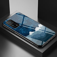 Funda Bumper Silicona Gel Espejo Patron de Moda Carcasa LS1 para Xiaomi Mi 10T 5G Azul