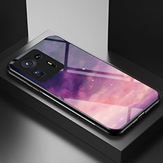 Funda Bumper Silicona Gel Espejo Patron de Moda Carcasa LS1 para Xiaomi Mi Mix 4 5G Morado