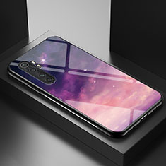 Funda Bumper Silicona Gel Espejo Patron de Moda Carcasa LS1 para Xiaomi Mi Note 10 Lite Morado