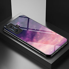 Funda Bumper Silicona Gel Espejo Patron de Moda Carcasa LS1 para Xiaomi Poco F4 GT 5G Morado