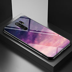 Funda Bumper Silicona Gel Espejo Patron de Moda Carcasa LS1 para Xiaomi Poco M2 Morado