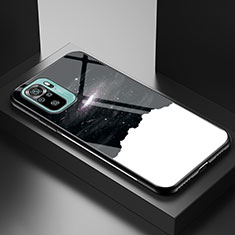 Funda Bumper Silicona Gel Espejo Patron de Moda Carcasa LS1 para Xiaomi Poco M5S Negro