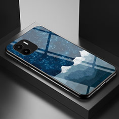 Funda Bumper Silicona Gel Espejo Patron de Moda Carcasa LS1 para Xiaomi Redmi A2 Plus Azul