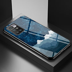 Funda Bumper Silicona Gel Espejo Patron de Moda Carcasa LS1 para Xiaomi Redmi Note 11 4G (2021) Azul