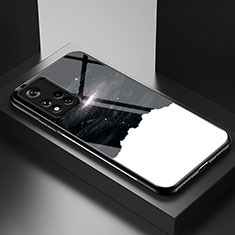 Funda Bumper Silicona Gel Espejo Patron de Moda Carcasa LS1 para Xiaomi Redmi Note 11 5G Negro