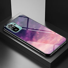 Funda Bumper Silicona Gel Espejo Patron de Moda Carcasa LS1 para Xiaomi Redmi Note 11 SE India 4G Morado