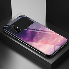 Funda Bumper Silicona Gel Espejo Patron de Moda Carcasa LS1 para Xiaomi Redmi Note 11R 5G Morado