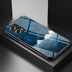 Funda Bumper Silicona Gel Espejo Patron de Moda Carcasa LS1 para Xiaomi Redmi Note 11T Pro+ Plus 5G Azul