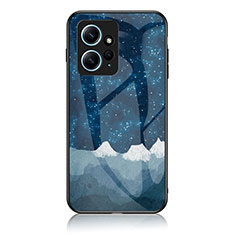 Funda Bumper Silicona Gel Espejo Patron de Moda Carcasa LS1 para Xiaomi Redmi Note 12 4G Azul