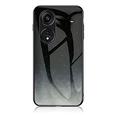 Funda Bumper Silicona Gel Espejo Patron de Moda Carcasa LS2 para Huawei Honor X5 Plus Gris