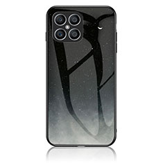 Funda Bumper Silicona Gel Espejo Patron de Moda Carcasa LS2 para Huawei Honor X8 4G Gris