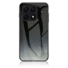 Funda Bumper Silicona Gel Espejo Patron de Moda Carcasa LS2 para Huawei Honor X8 5G Gris