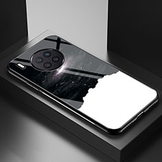 Funda Bumper Silicona Gel Espejo Patron de Moda Carcasa LS2 para Huawei Nova 8i Negro