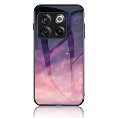 Funda Bumper Silicona Gel Espejo Patron de Moda Carcasa LS2 para OnePlus 10T 5G Morado