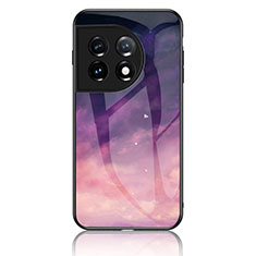 Funda Bumper Silicona Gel Espejo Patron de Moda Carcasa LS2 para OnePlus 11 5G Morado