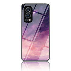 Funda Bumper Silicona Gel Espejo Patron de Moda Carcasa LS2 para OnePlus Nord 2 5G Morado