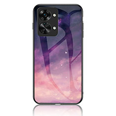 Funda Bumper Silicona Gel Espejo Patron de Moda Carcasa LS2 para OnePlus Nord 2T 5G Morado