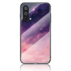 Funda Bumper Silicona Gel Espejo Patron de Moda Carcasa LS2 para OnePlus Nord CE 5G Morado