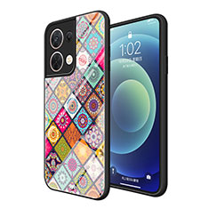 Funda Bumper Silicona Gel Espejo Patron de Moda Carcasa LS2 para Oppo Reno8 5G Vistoso