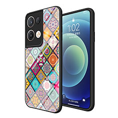 Funda Bumper Silicona Gel Espejo Patron de Moda Carcasa LS2 para Oppo Reno8 Pro 5G Multicolor