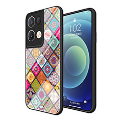 Funda Bumper Silicona Gel Espejo Patron de Moda Carcasa LS2 para Oppo Reno9 Pro+ Plus 5G Vistoso