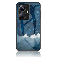 Funda Bumper Silicona Gel Espejo Patron de Moda Carcasa LS2 para Realme 10 Pro+ Plus 5G Azul