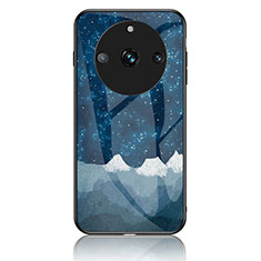 Funda Bumper Silicona Gel Espejo Patron de Moda Carcasa LS2 para Realme 11 Pro+ Plus 5G Azul