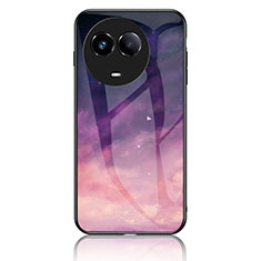 Funda Bumper Silicona Gel Espejo Patron de Moda Carcasa LS2 para Realme 11X 5G Morado