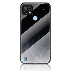 Funda Bumper Silicona Gel Espejo Patron de Moda Carcasa LS2 para Realme C21 Gris