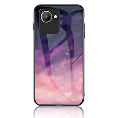 Funda Bumper Silicona Gel Espejo Patron de Moda Carcasa LS2 para Realme C30 Morado