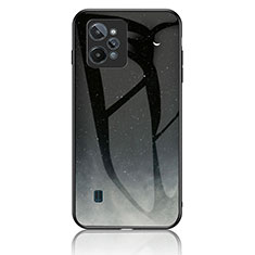 Funda Bumper Silicona Gel Espejo Patron de Moda Carcasa LS2 para Realme C31 Gris