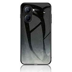 Funda Bumper Silicona Gel Espejo Patron de Moda Carcasa LS2 para Realme C33 (2023) Gris