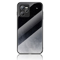 Funda Bumper Silicona Gel Espejo Patron de Moda Carcasa LS2 para Realme C35 Gris