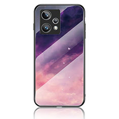 Funda Bumper Silicona Gel Espejo Patron de Moda Carcasa LS2 para Realme Narzo 50 Pro 5G Morado