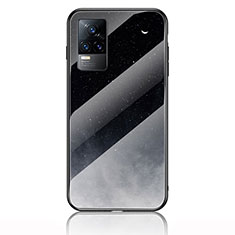 Funda Bumper Silicona Gel Espejo Patron de Moda Carcasa LS2 para Vivo V21e 4G Gris