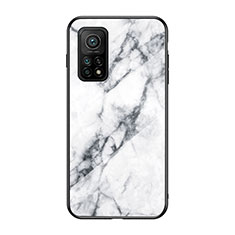 Funda Bumper Silicona Gel Espejo Patron de Moda Carcasa LS2 para Xiaomi Mi 10T 5G Blanco