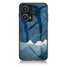 Funda Bumper Silicona Gel Espejo Patron de Moda Carcasa LS2 para Xiaomi Poco F5 5G Azul