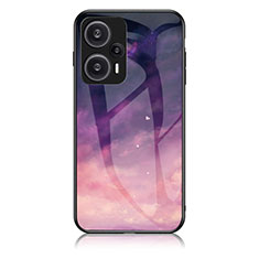 Funda Bumper Silicona Gel Espejo Patron de Moda Carcasa LS2 para Xiaomi Poco F5 5G Morado