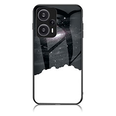 Funda Bumper Silicona Gel Espejo Patron de Moda Carcasa LS2 para Xiaomi Poco F5 5G Negro