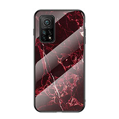 Funda Bumper Silicona Gel Espejo Patron de Moda Carcasa LS2 para Xiaomi Redmi K30S 5G Rojo